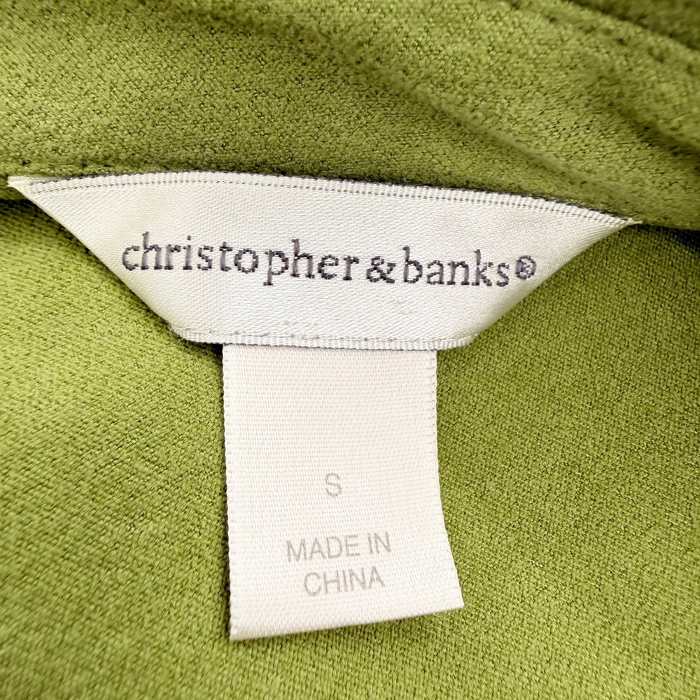 Vintage 90s Faux Suede Snap Front Shacket in Moss Green Size Small - Picture 7 of 7